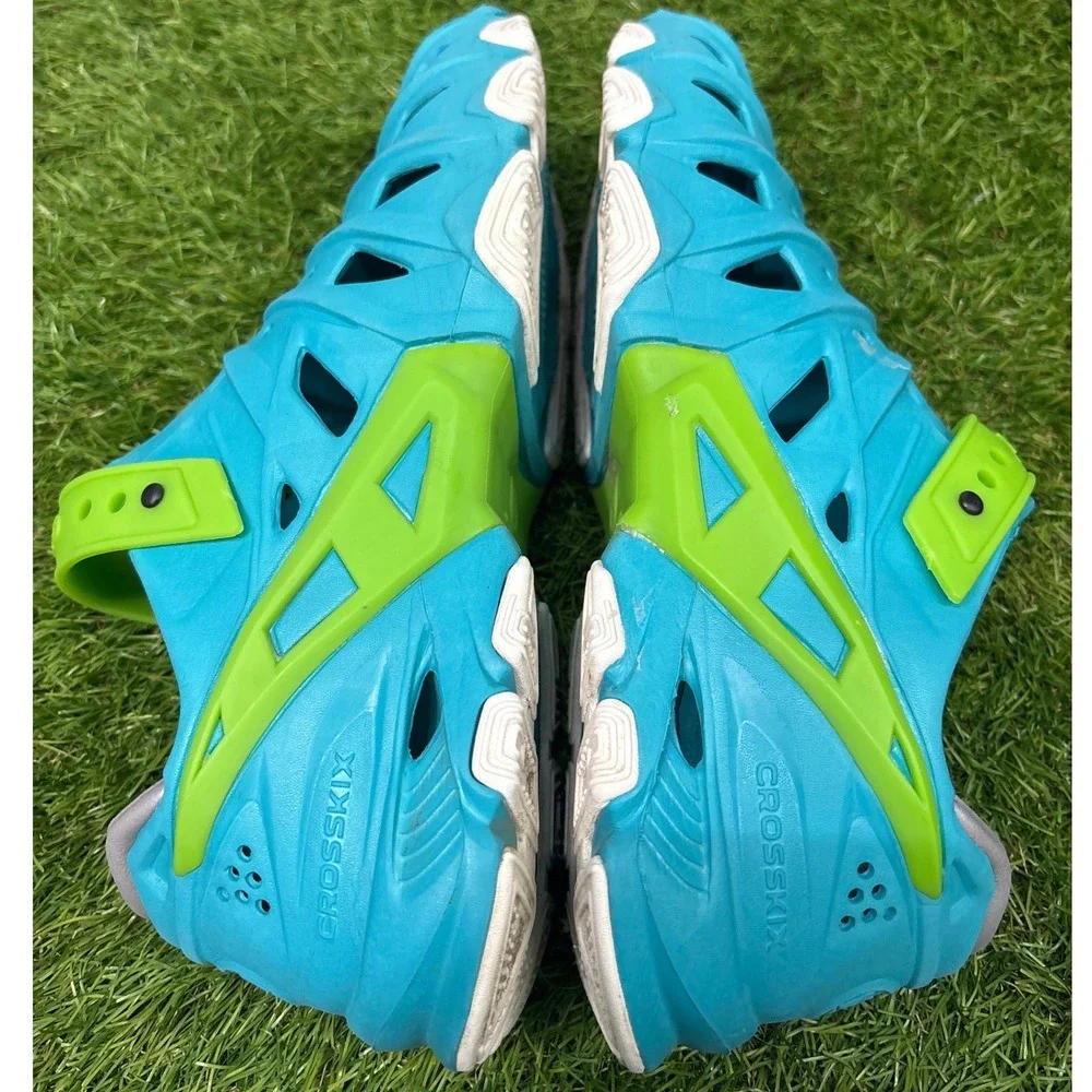 Crosskix 2.0 Water Shoes Mens Size 11 Turquoise‎ Blue Lime Green Good Clogs
